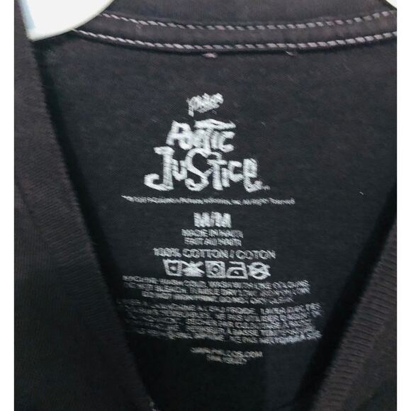 VINTAGE Poetic Justice Tupac Crop Top Long Sleeve Women's Shirt SZ M - Picture 4 of 5